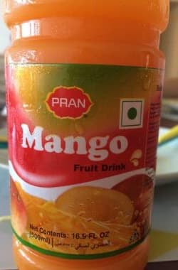 Pran Mango Fruit Drink 250ml